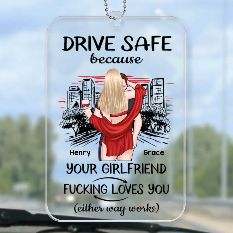 Custom Name Funny Wife Gifts - Personalized Car Ornament