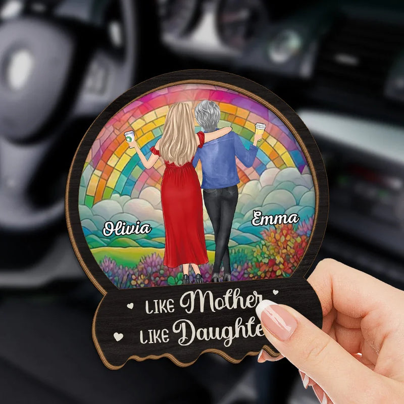 Forever My Mom, Always My Friend - Family Personalized Custom Car Visor Clip - Gift For Mom, Daughter