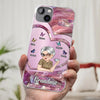 There's No Place Like Home Except Grandma's - Family Personalized Custom Clear Phone Case - Gift For Grandma