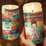 Custom Name Christian Faith Gifts for Women - Personalized LED Candle