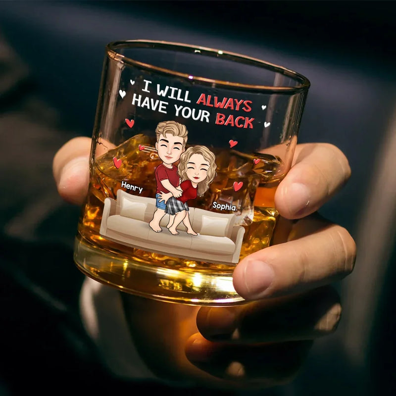 Custom Name Couple Gifts - Personalized Whiskey Glass