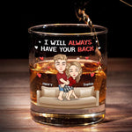 Custom Name Couple Gifts - Personalized Whiskey Glass