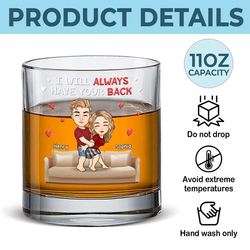 Custom Name Couple Gifts - Personalized Whiskey Glass
