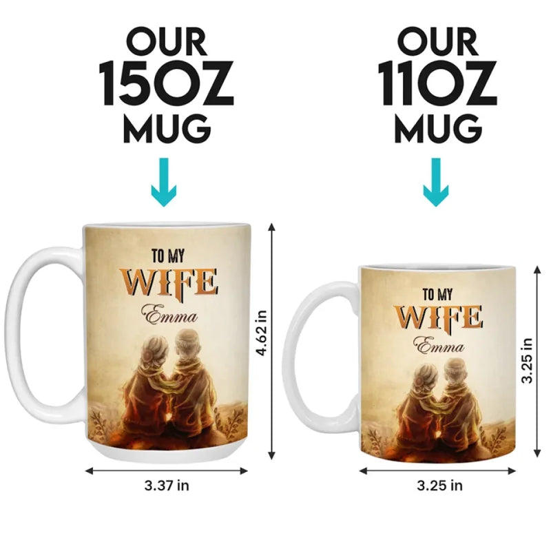 Two Hearts, One Soul - Couple Personalized Custom Mug - Gift For Husband Wife, Anniversary