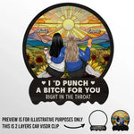 Custom Name Funny Best Friend Gifts for Women - Personalized Car Visor Clip