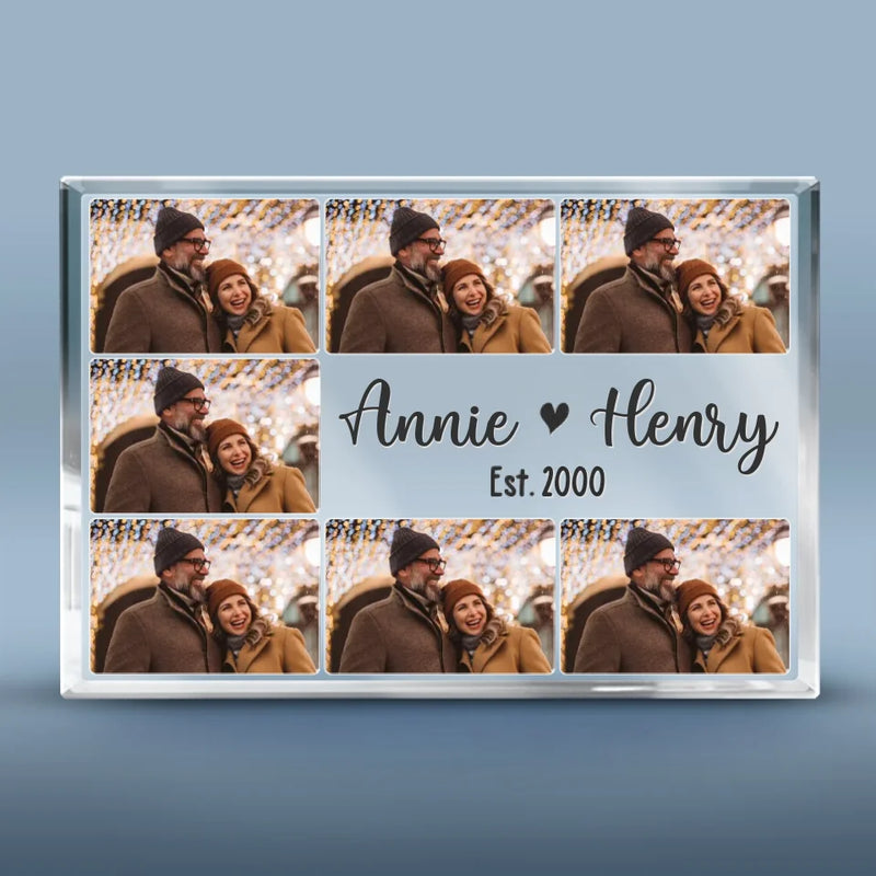 Custom Photo Anniversary Gifts for Couples - Personalized Shaped Acrylic Plaque