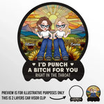 Custom Name Funny Best Friend Gifts for Women - Personalized Car Visor Clip