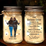 Custom Name Bestie Sister Gifts for Women - Personalized Mason Jar Light