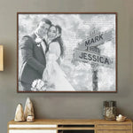 Custom Photo Wedding Couple Gifts - Personalized Digital Art