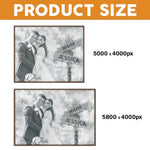 Custom Photo Wedding Couple Gifts - Personalized Digital Art