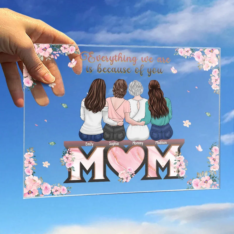Custom Name Mom Gifts from Daughters - Personalized Acrylic Plaque