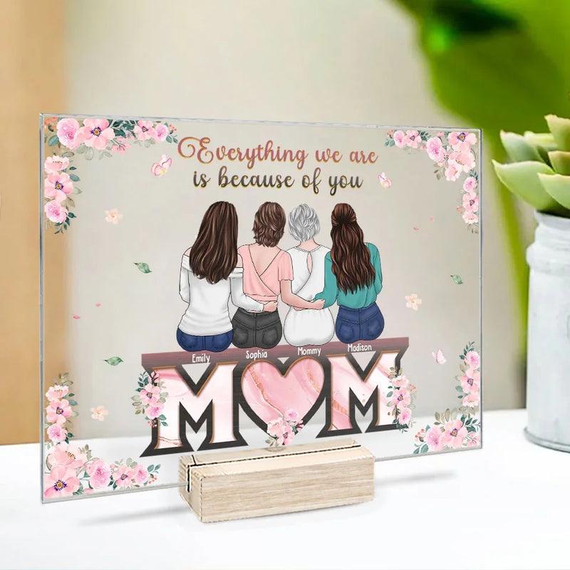 Custom Name Mom Gifts from Daughters - Personalized Acrylic Plaque