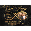 Two Heads, One Heart - Printable Digital File, Digital PNG Download - Custom Photo Couple Personalized Horizontal File - Gift For Husband Wife, Anniversary