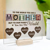 To Our Family, You Are The World - Family Personalized Custom Rectangle Shaped Acrylic Plaque - Gift For Mom, Grandma