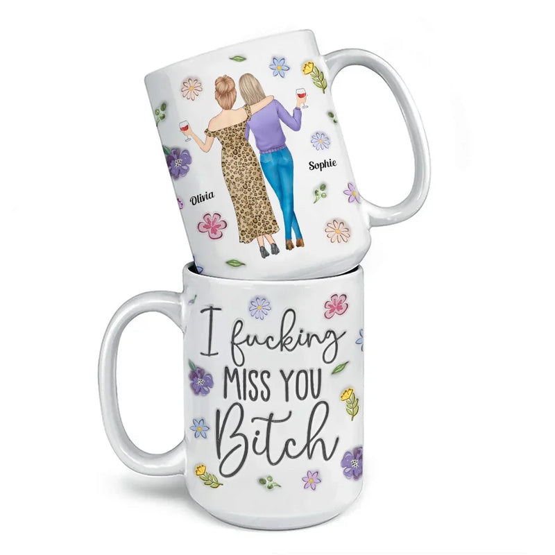 Besties Make The Good Times Unforgettable - Bestie Personalized Custom Mug - Gift For Best Friends, BFF, Sisters