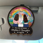 Custom Name Mother Daughter Rainbow Gifts - Personalized Car Visor Clip