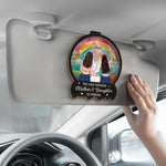 Custom Name Mother Daughter Rainbow Gifts - Personalized Car Visor Clip