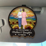 Custom Name Mother Daughter Sunflower Gifts - Personalized Car Visor Clip