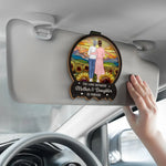 Custom Name Mother Daughter Sunflower Gifts - Personalized Car Visor Clip