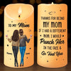 Thanks For Being My Mom - Family Personalized Custom LED Candle - Gift For Mom, Grandma
