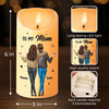 Thanks For Being My Mom - Family Personalized Custom LED Candle - Gift For Mom, Grandma