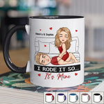 Custom Name Funny Naughty Couple Gifts - Personalized Accent Mugs
