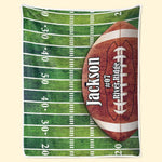 Custom Name Football Field Design - Personalized Blanket