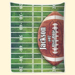 Custom Name Football Field Design - Personalized Blanket