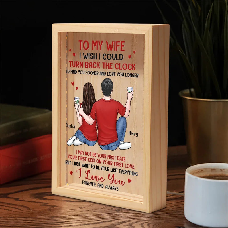 Custom Name Romantic Gifts for Wife - Personalized Frame Light Box