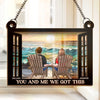 Together We Build A Life We Love - Couple Personalized Window Hanging Suncatcher - Gift For Husband Wife, Anniversary