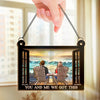 Together We Build A Life We Love - Couple Personalized Window Hanging Suncatcher - Gift For Husband Wife, Anniversary