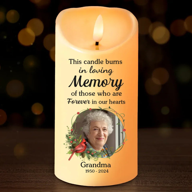 Custom Photo Part Of Me Went With You, Wherever You May Roam - Memorial Personalized Custom LED Candle - New Arrival, Sympathy Gift, Christmas Gift For Family Members