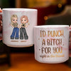 I Love My Crazy Best Friends - Bestie Personalized Custom Marble Mug - Gift For Best Friends, BFF, Sisters