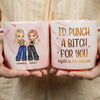I Love My Crazy Best Friends - Bestie Personalized Custom Marble Mug - Gift For Best Friends, BFF, Sisters