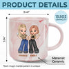 I Love My Crazy Best Friends - Bestie Personalized Custom Marble Mug - Gift For Best Friends, BFF, Sisters