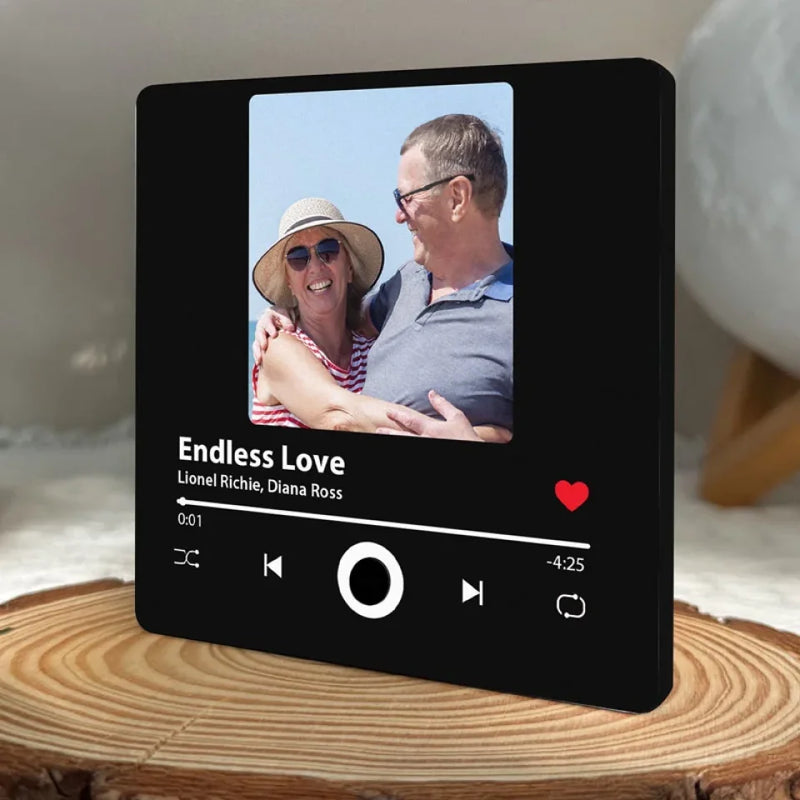 Custom Photo Music Fridge Magnet That Can Play Songs - Personalized Anniversary Wedding Gifts For Husband And Wife, Him And Her - All Of Me Loves All Of You