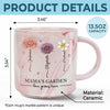 A Garden Of Love Grows In A Grandmother's Heart - Family Personalized Custom Marble Mug - Gift For Mom, Grandma