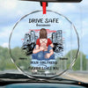 I Do Quite Naughty Things Now - Couple Personalized Custom Round Glass Ornament Car Hanger - Gift For Husband Wife, Anniversary