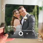 Custom Photo Wedding Gifts for Couples - Personalized Music Fridge Magnet