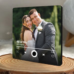Custom Photo Wedding Gifts for Couples - Personalized Music Fridge Magnet