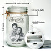 Custom Photo Our Love Is The Real Masterpiece Here - Couple Personalized Custom Mason Jar Light - Gift For Husband Wife, Anniversary