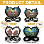 Custom Name Couple Love Together Forever Gifts - Personalized Suncatcher Ornament