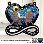 Custom Name Couple Love Together Forever Gifts - Personalized Suncatcher Ornament