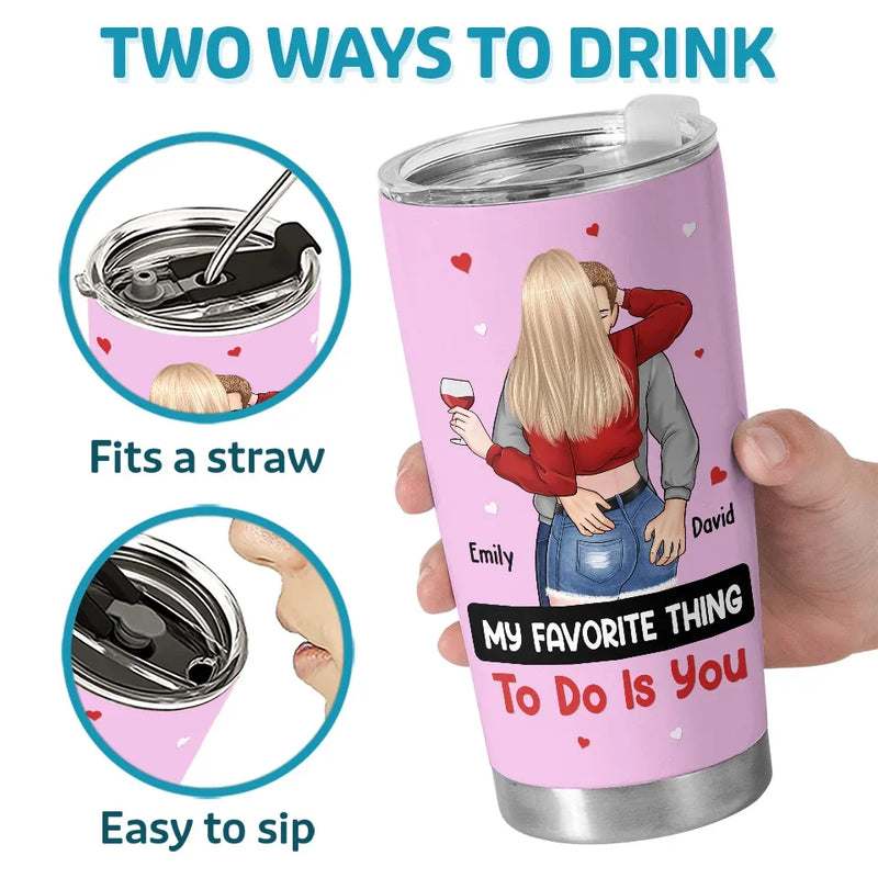 My Love, My Life - Couple Personalized Custom Tumbler - Gift For Husband Wife, Anniversary