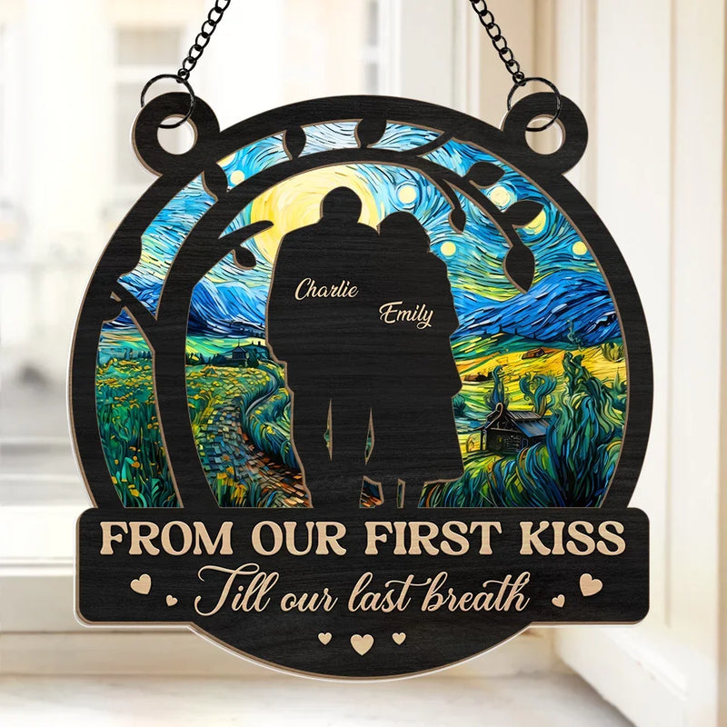 I Love You With All Of Me - Couple Personalized Window Hanging Suncatcher - Gift For Husband Wife, Anniversary