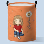 Custom Name Cartoon Girl Gifts for Kids - Personalized Laundry Basket