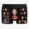 Custom Photo Our Laughter Is My Favorite Melody - Couple Personalized Custom Boxer Briefs, Men's Boxers - Gift For Husband Wife, Anniversary