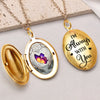 In Our Hearts, You’ll Live Forever - Memorial Personalized Custom Locket Necklace - Sympathy Gift For Family Members