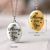 In Our Hearts, You’ll Live Forever - Memorial Personalized Custom Locket Necklace - Sympathy Gift For Family Members