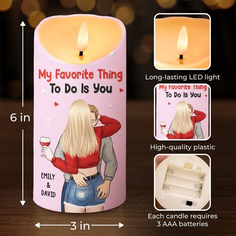 Where There Is Love, There Is Life - Couple Personalized Custom LED Candle - Gift For Husband Wife, Anniversary